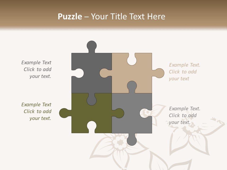 A Black And Gold Floral Powerpoint Presentation PowerPoint Template