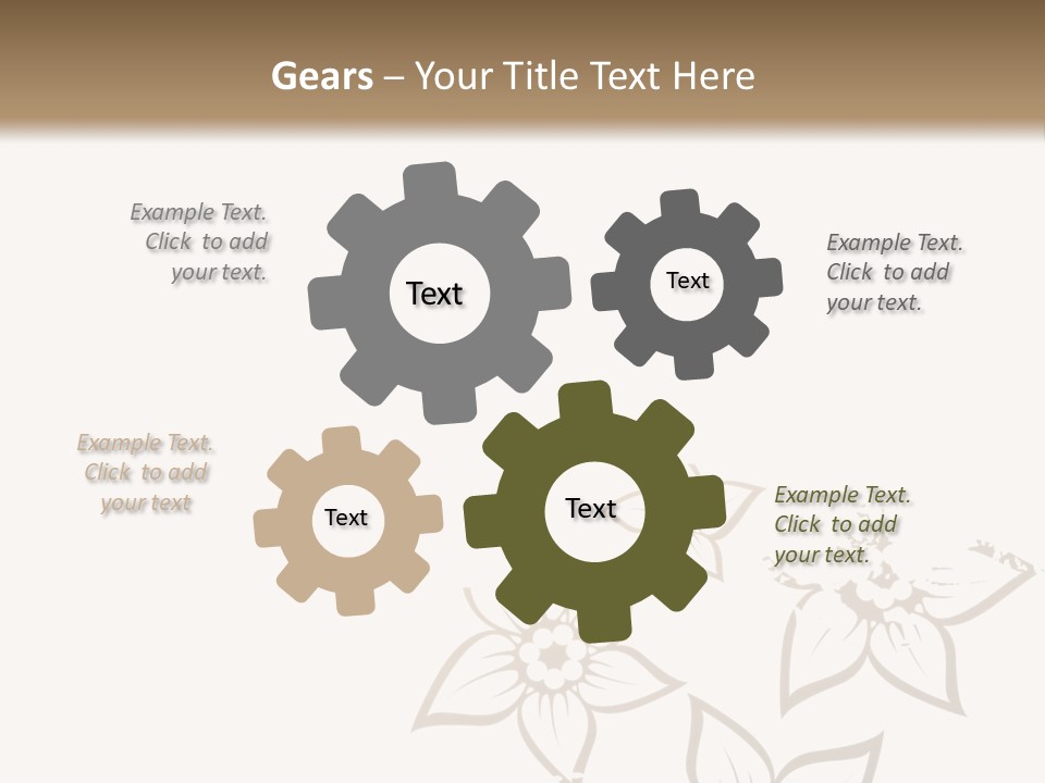 A Black And Gold Floral Powerpoint Presentation PowerPoint Template