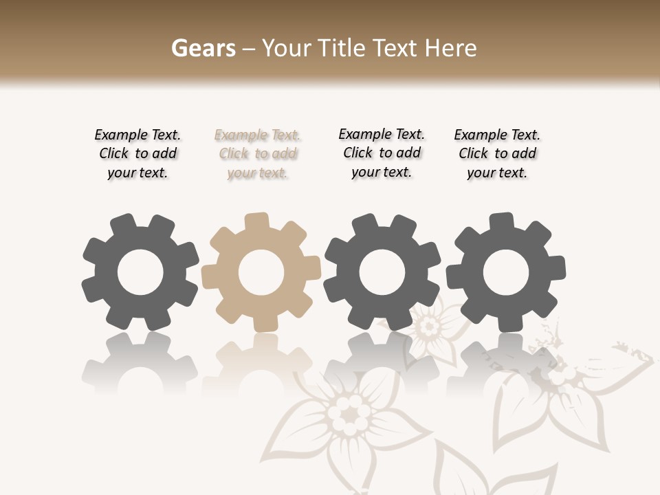A Black And Gold Floral Powerpoint Presentation PowerPoint Template