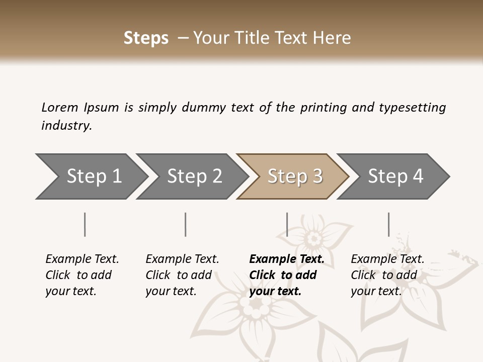 A Black And Gold Floral Powerpoint Presentation PowerPoint Template