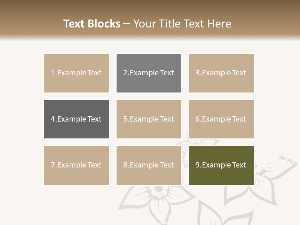 A Black And Gold Floral Powerpoint Presentation PowerPoint Template