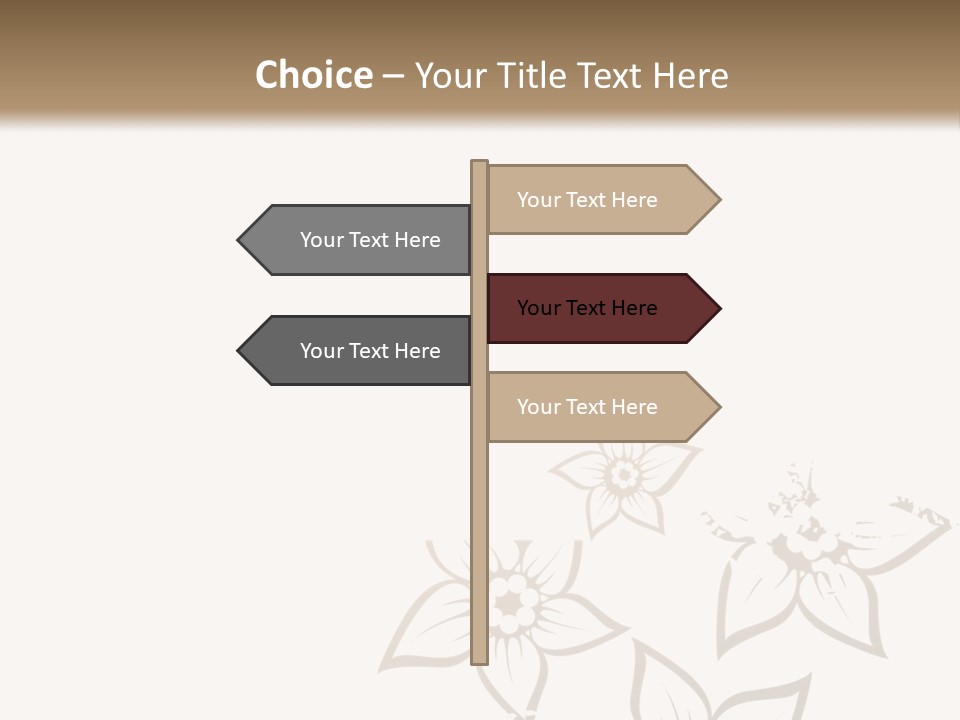 A Black And Gold Floral Powerpoint Presentation PowerPoint Template