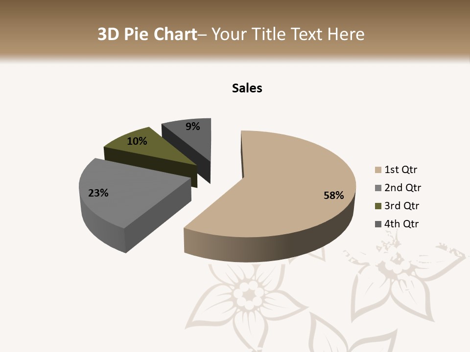 A Black And Gold Floral Powerpoint Presentation PowerPoint Template