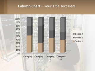 A Man Sitting On The Floor In Front Of A Server PowerPoint Template
