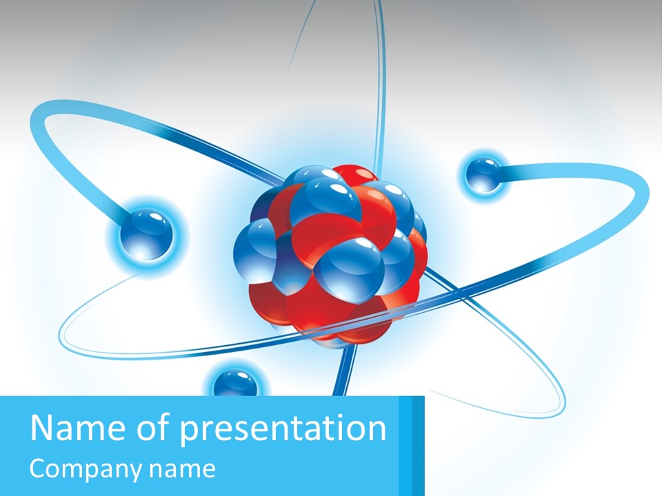 A Blue And Red Sphere With A Red And White Object In The Middle Of It PowerPoint Template