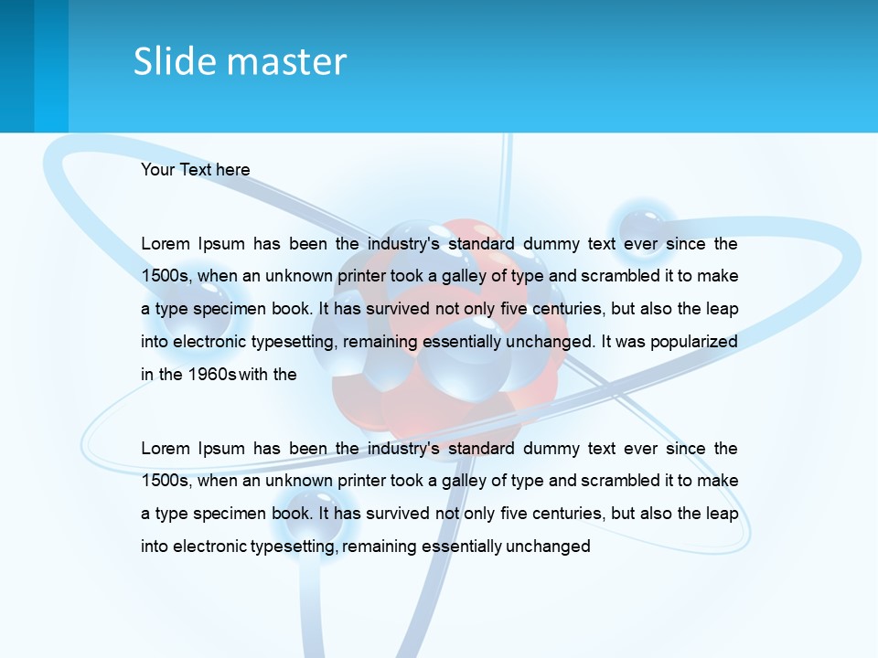 A Blue And Red Sphere With A Red And White Object In The Middle Of It PowerPoint Template