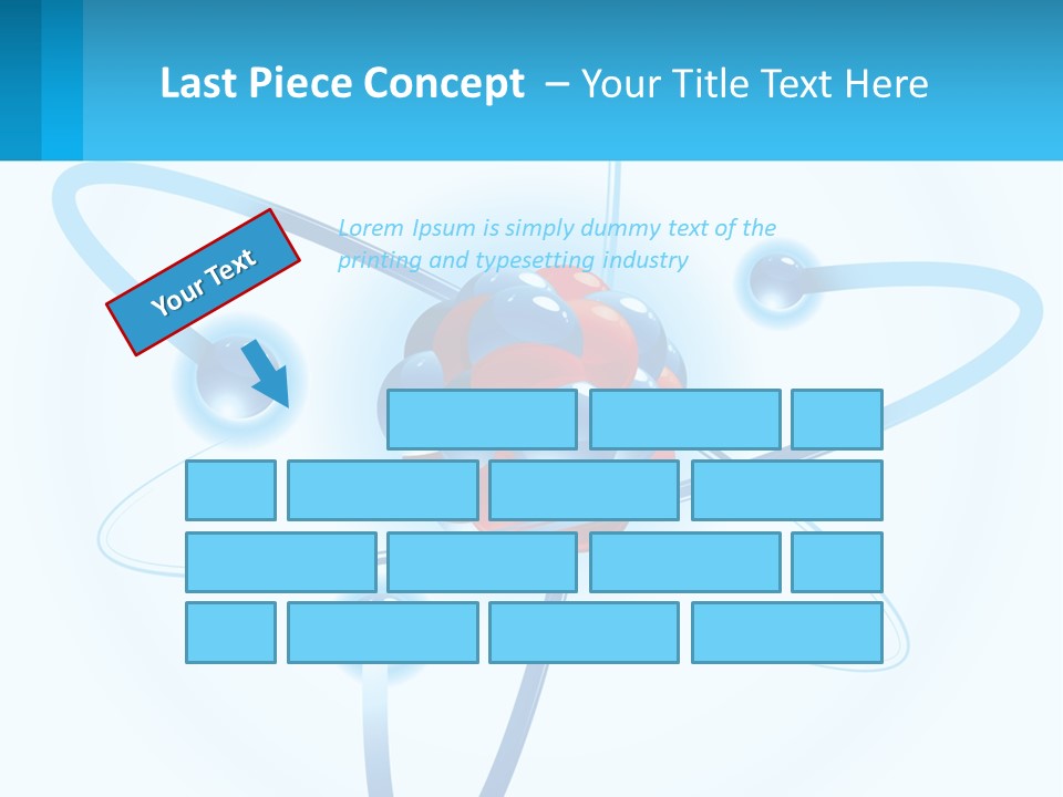 A Blue And Red Sphere With A Red And White Object In The Middle Of It PowerPoint Template