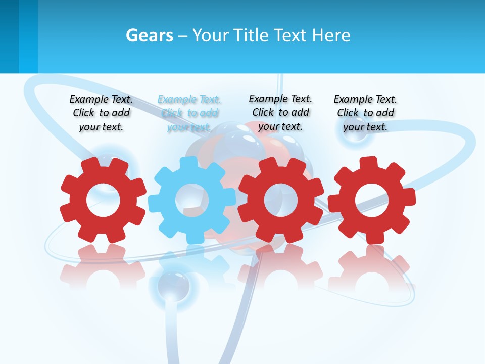 A Blue And Red Sphere With A Red And White Object In The Middle Of It PowerPoint Template