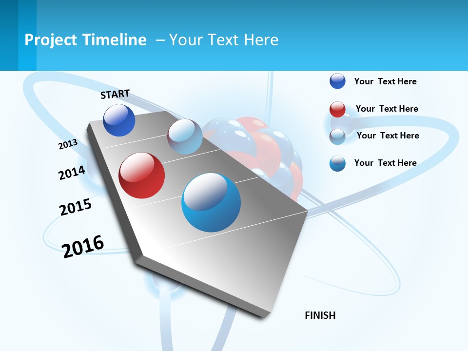 A Blue And Red Sphere With A Red And White Object In The Middle Of It PowerPoint Template