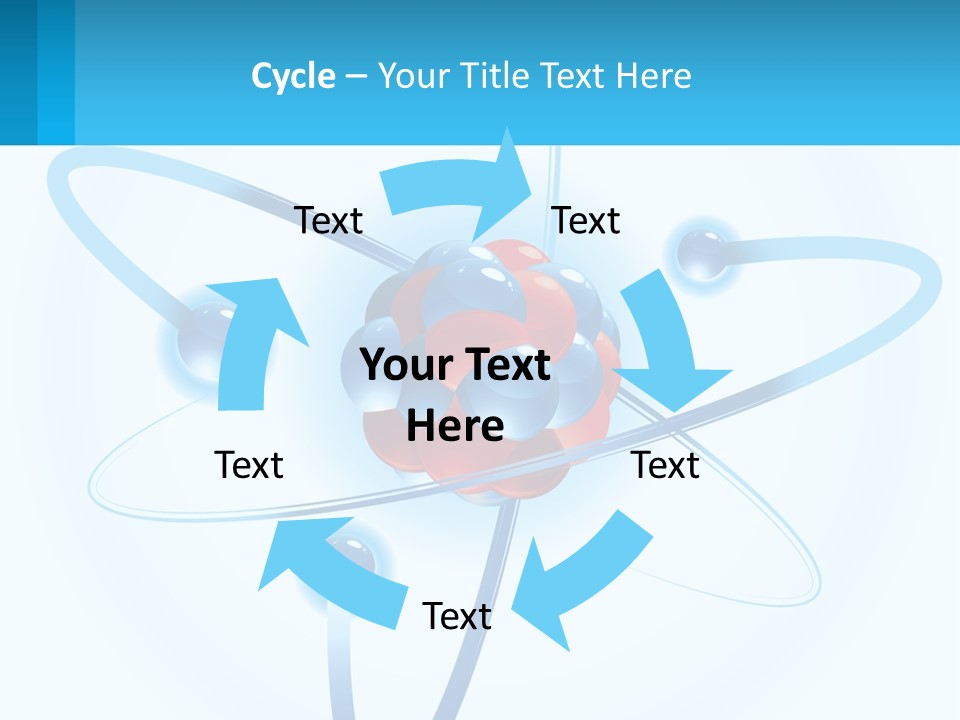A Blue And Red Sphere With A Red And White Object In The Middle Of It PowerPoint Template