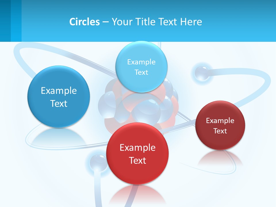 A Blue And Red Sphere With A Red And White Object In The Middle Of It PowerPoint Template