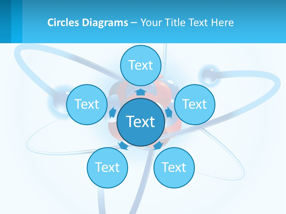 A Blue And Red Sphere With A Red And White Object In The Middle Of It PowerPoint Template