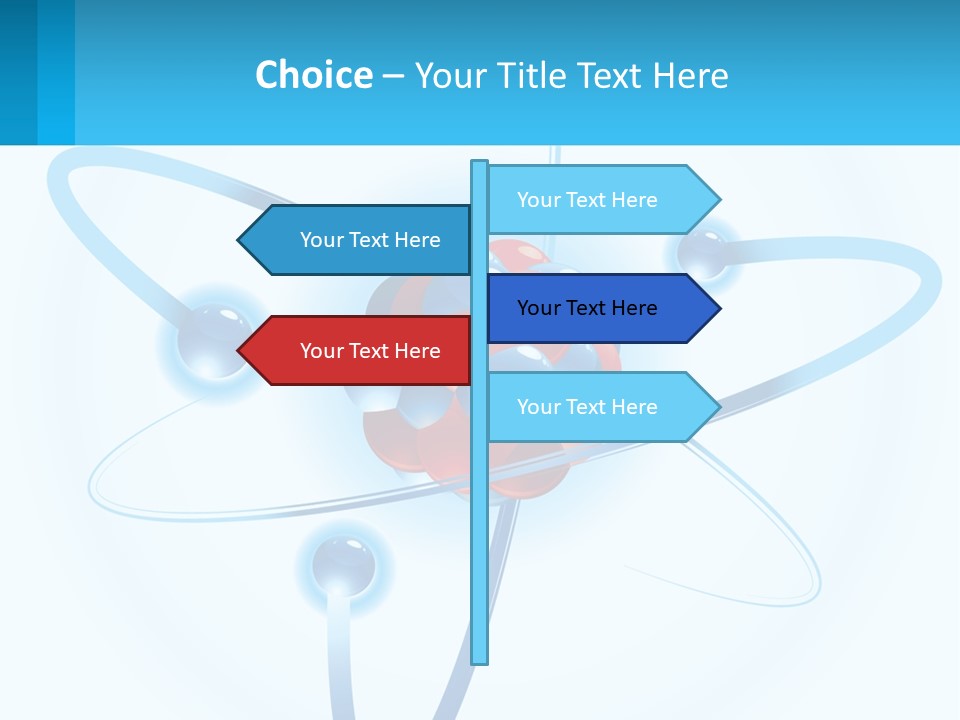 A Blue And Red Sphere With A Red And White Object In The Middle Of It PowerPoint Template