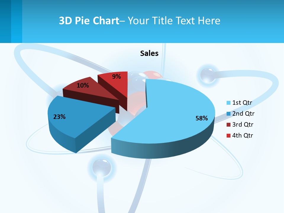 A Blue And Red Sphere With A Red And White Object In The Middle Of It PowerPoint Template