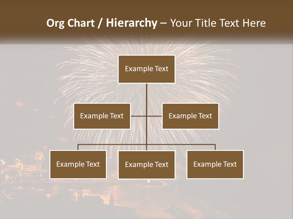 A Fireworks Display With A City In The Background PowerPoint Template