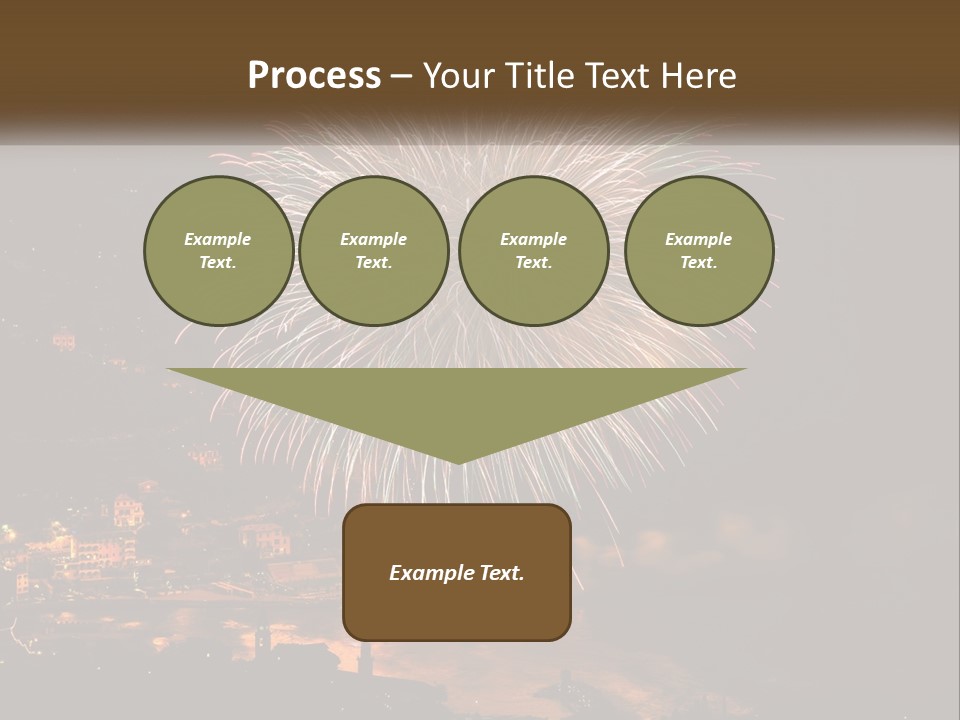 A Fireworks Display With A City In The Background PowerPoint Template