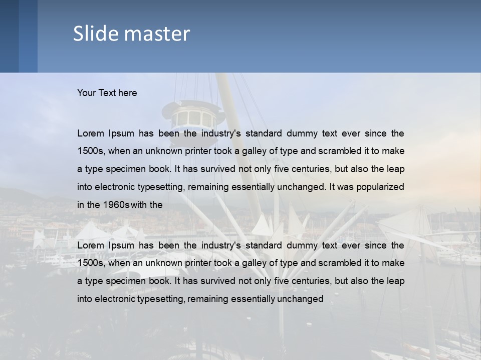 A Picture Of A Boat In The Water PowerPoint Template