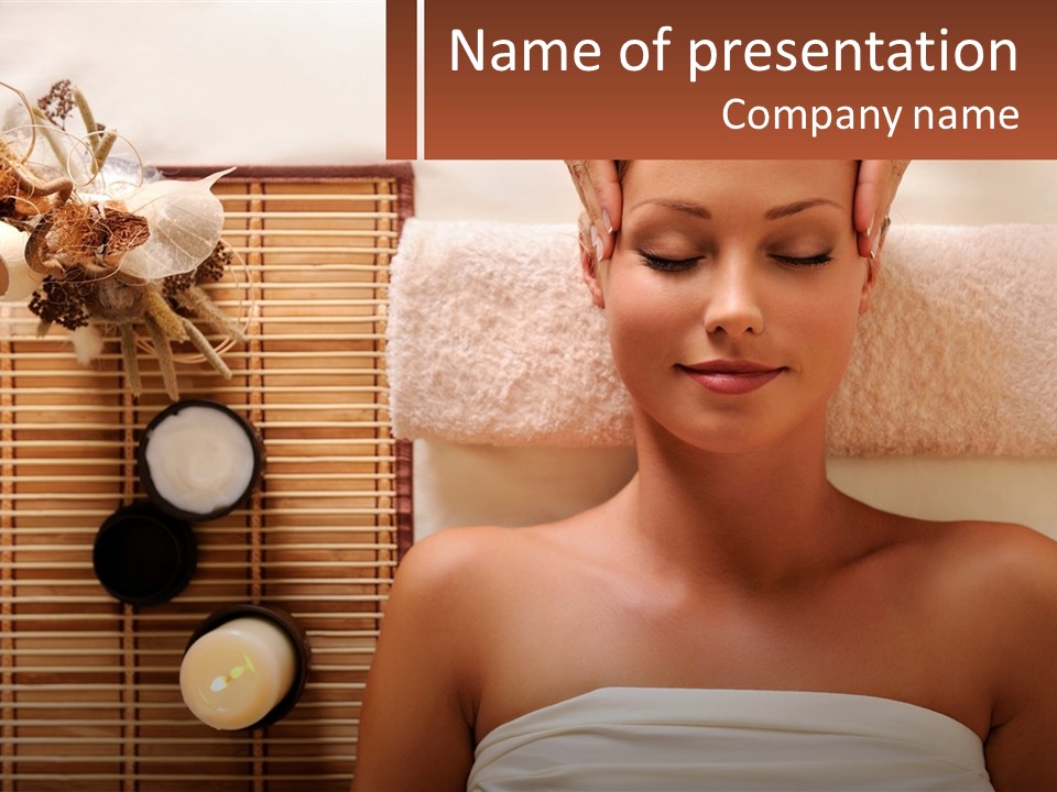 A Woman Getting A Massage In A Spa PowerPoint Template