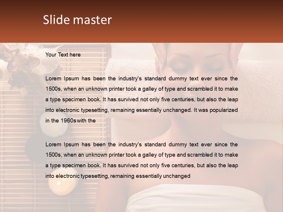 A Woman Getting A Massage In A Spa PowerPoint Template