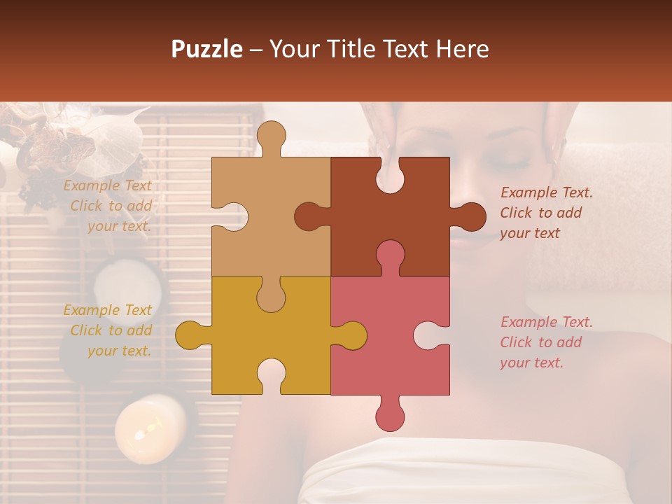 A Woman Getting A Massage In A Spa PowerPoint Template