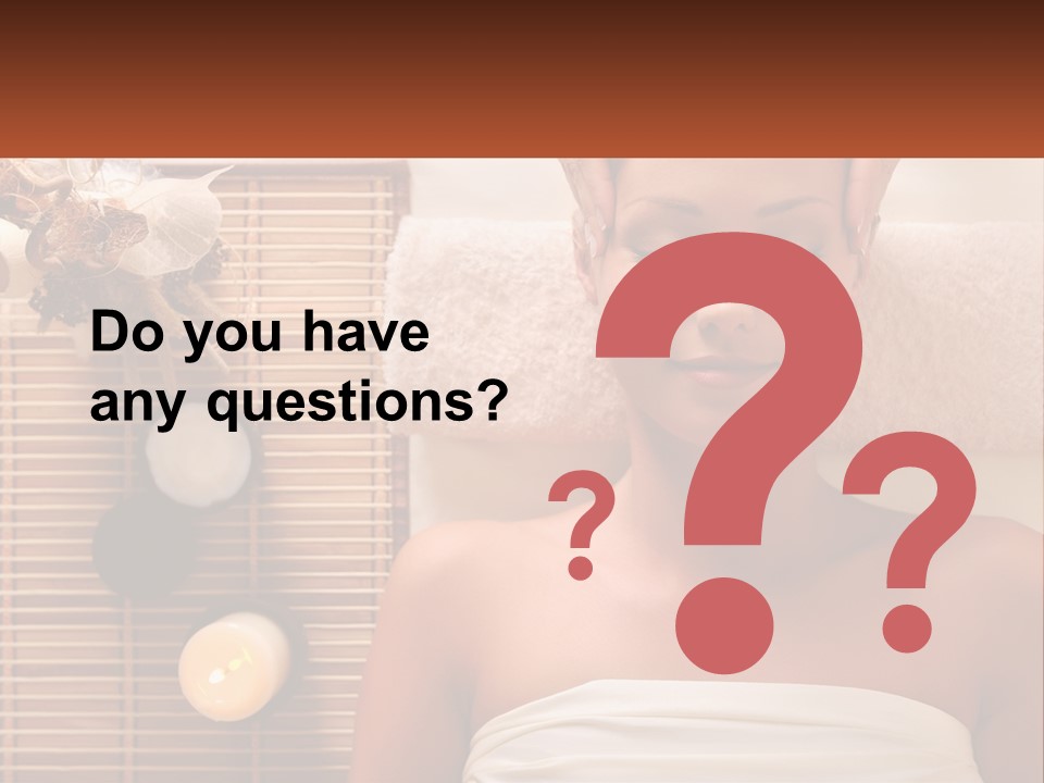 A Woman Getting A Massage In A Spa PowerPoint Template