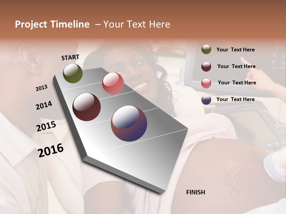 A Pregnant Woman Laying In A Hospital Bed PowerPoint Template