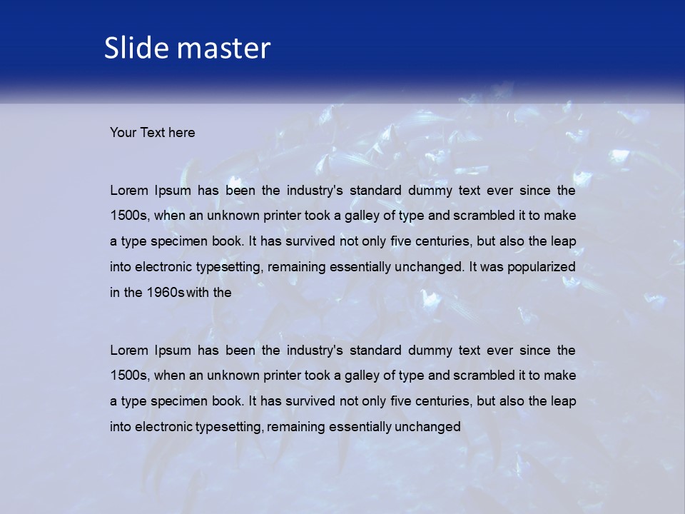 A Large Group Of Fish Swimming In The Ocean PowerPoint Template