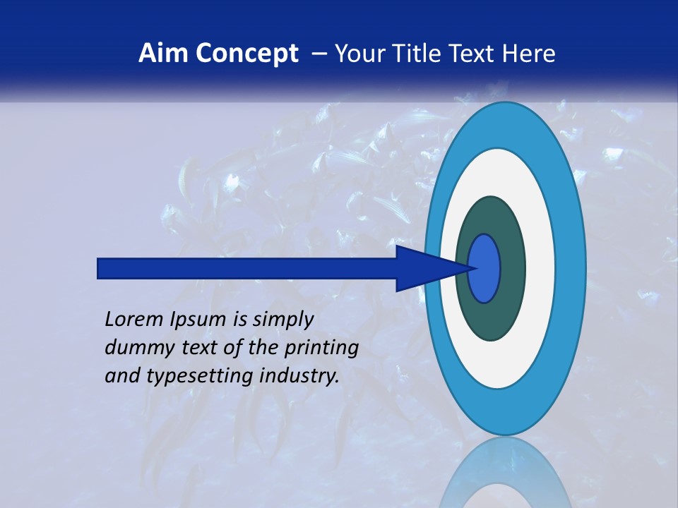 A Large Group Of Fish Swimming In The Ocean PowerPoint Template