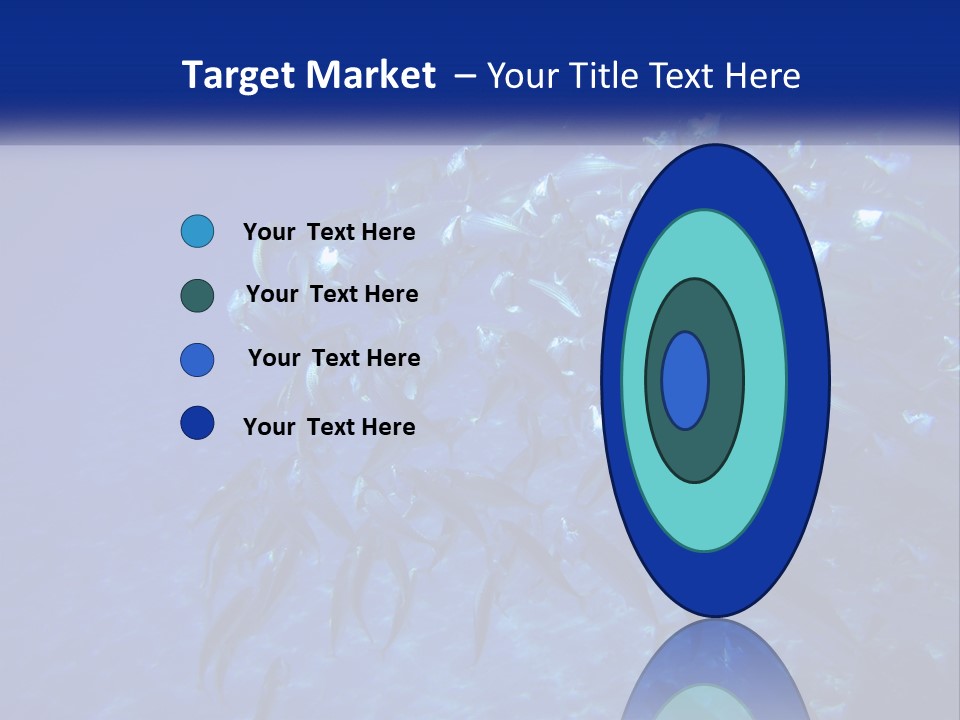 A Large Group Of Fish Swimming In The Ocean PowerPoint Template