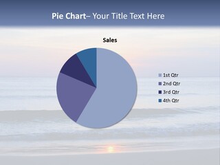 A Blue Ocean With A Sunset In The Background PowerPoint Template