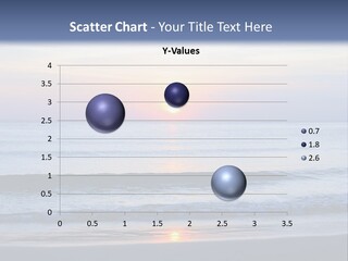 A Blue Ocean With A Sunset In The Background PowerPoint Template