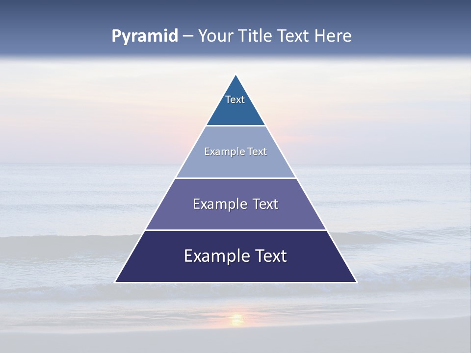 A Blue Ocean With A Sunset In The Background PowerPoint Template
