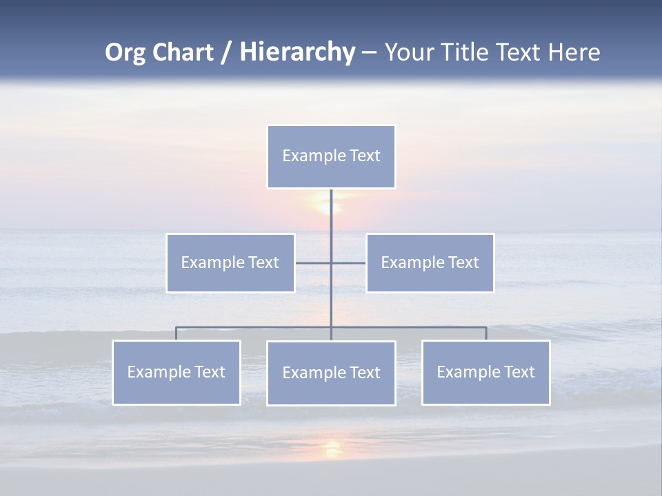 A Blue Ocean With A Sunset In The Background PowerPoint Template