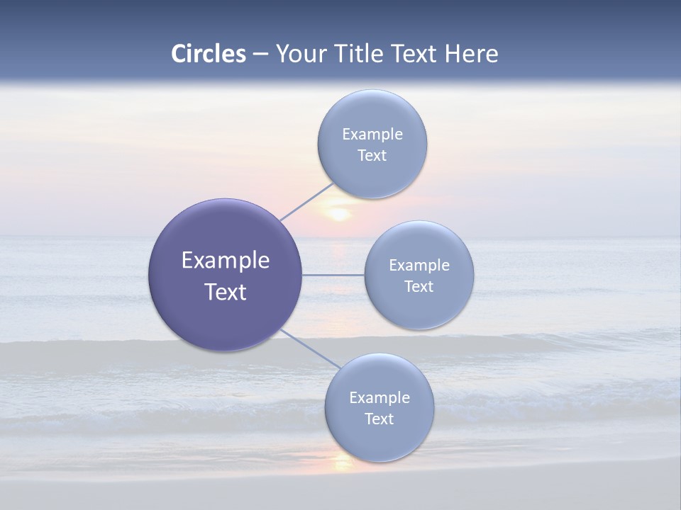 A Blue Ocean With A Sunset In The Background PowerPoint Template