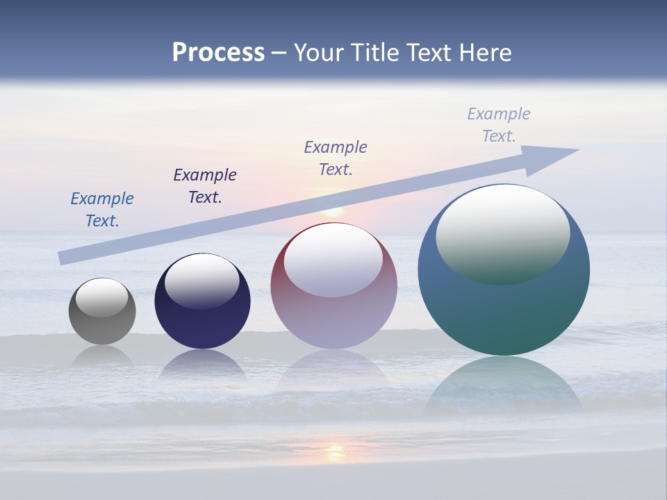 A Blue Ocean With A Sunset In The Background PowerPoint Template