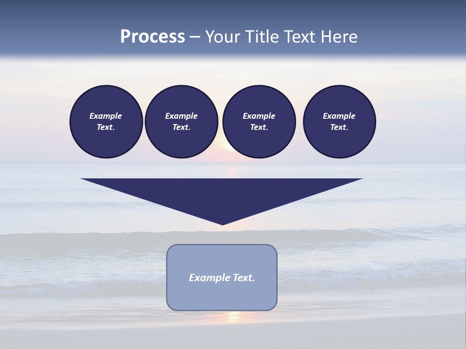 A Blue Ocean With A Sunset In The Background PowerPoint Template