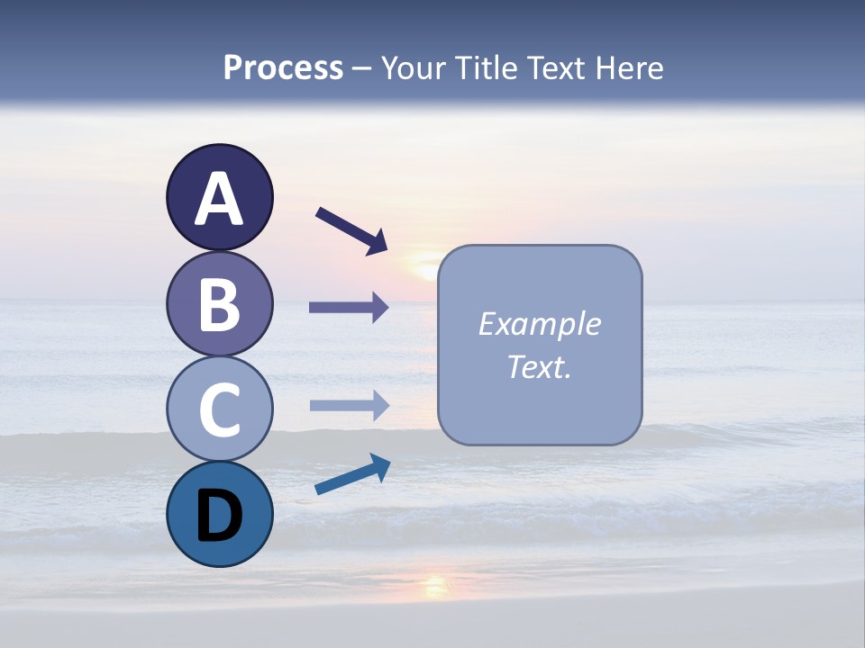 A Blue Ocean With A Sunset In The Background PowerPoint Template