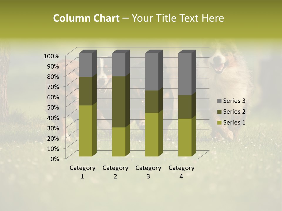 A Group Of Dogs Running In The Grass PowerPoint Template
