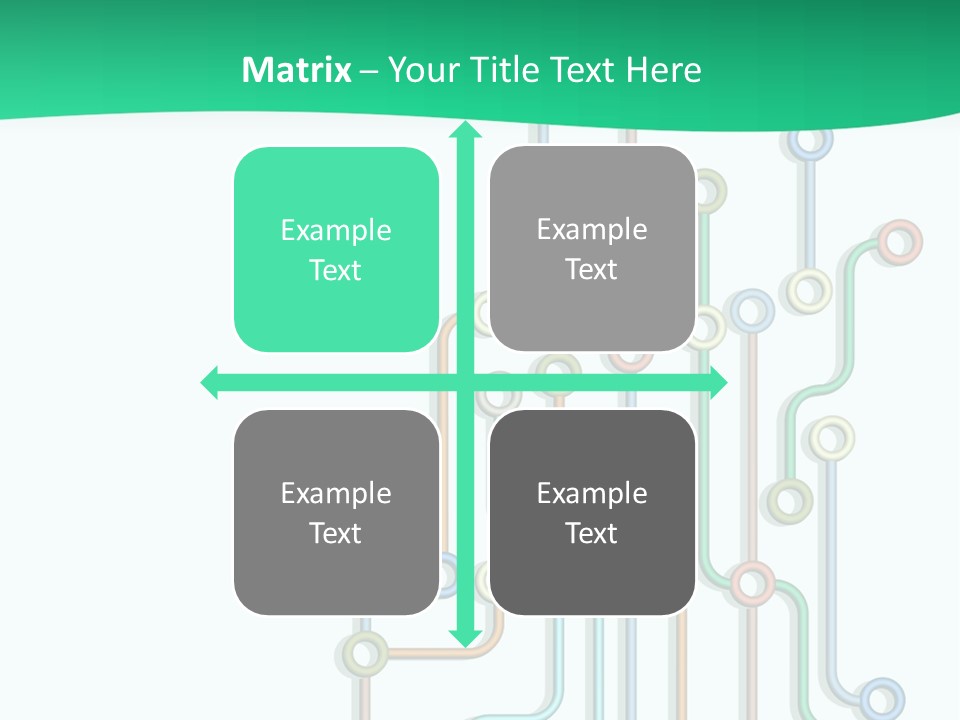A Green And White Powerpoint Presentation With Colorful Lines PowerPoint Template