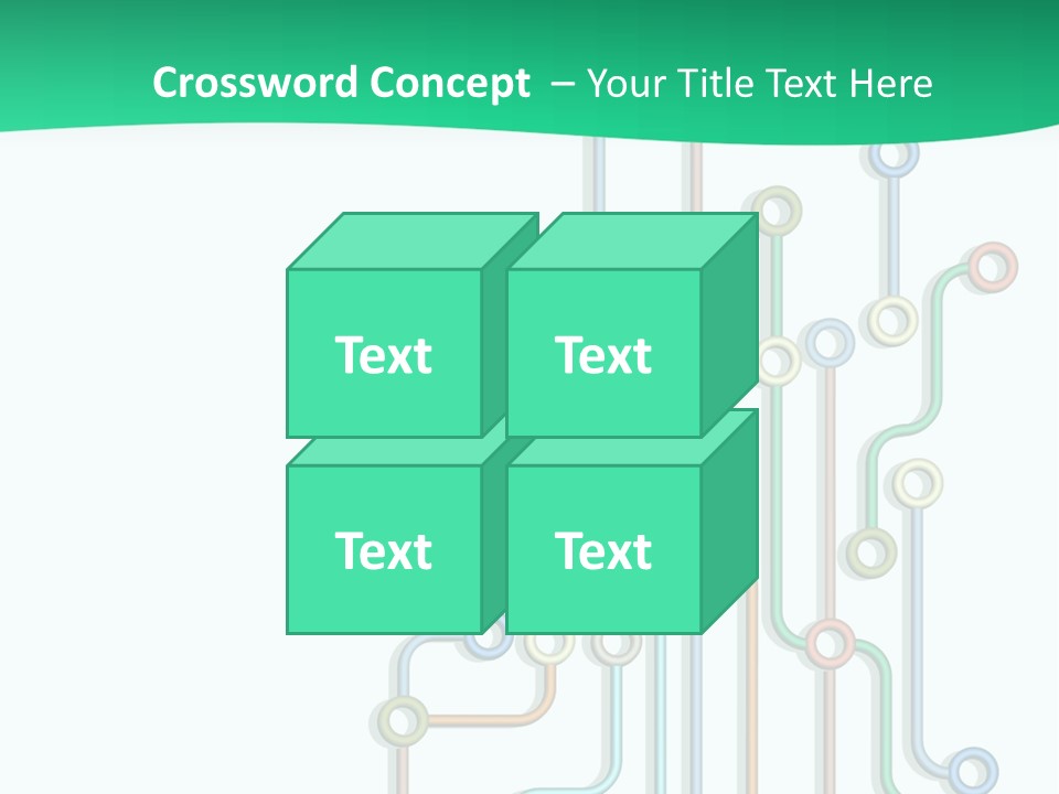 A Green And White Powerpoint Presentation With Colorful Lines PowerPoint Template