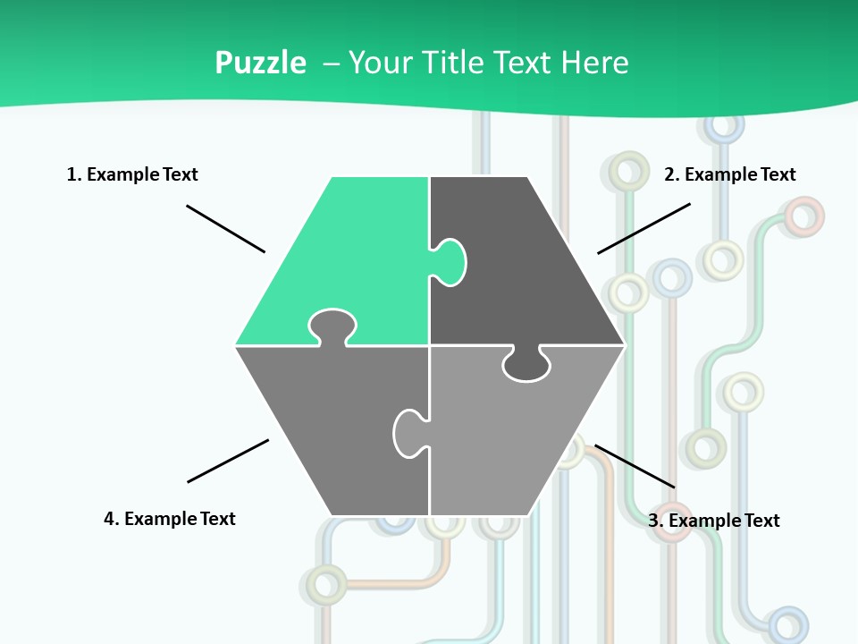 A Green And White Powerpoint Presentation With Colorful Lines PowerPoint Template