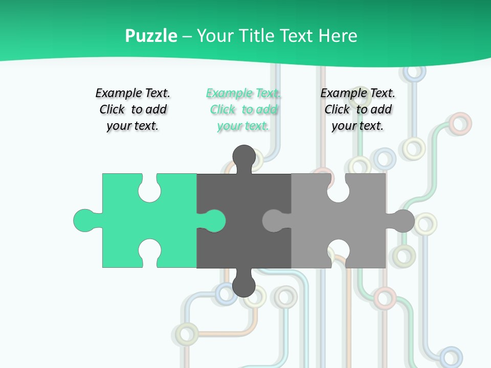 A Green And White Powerpoint Presentation With Colorful Lines PowerPoint Template