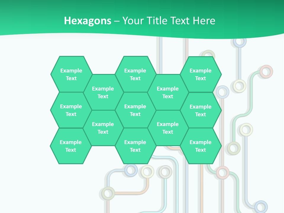 A Green And White Powerpoint Presentation With Colorful Lines PowerPoint Template
