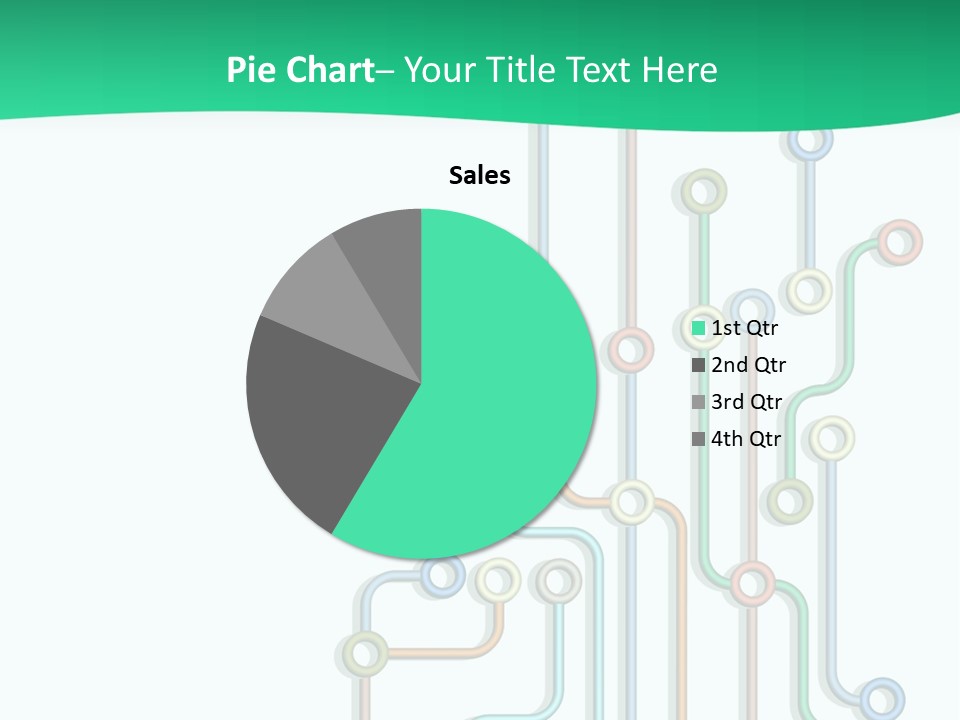 A Green And White Powerpoint Presentation With Colorful Lines PowerPoint Template