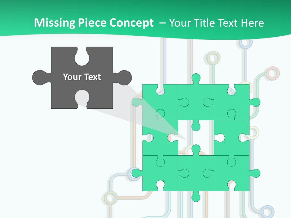 A Green And White Powerpoint Presentation With Colorful Lines PowerPoint Template