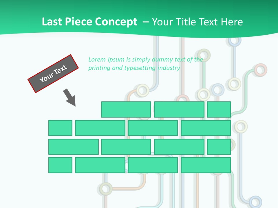 A Green And White Powerpoint Presentation With Colorful Lines PowerPoint Template