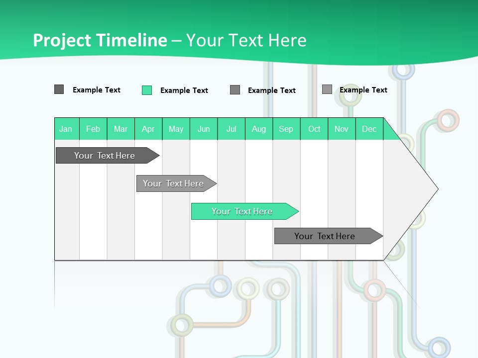 A Green And White Powerpoint Presentation With Colorful Lines PowerPoint Template
