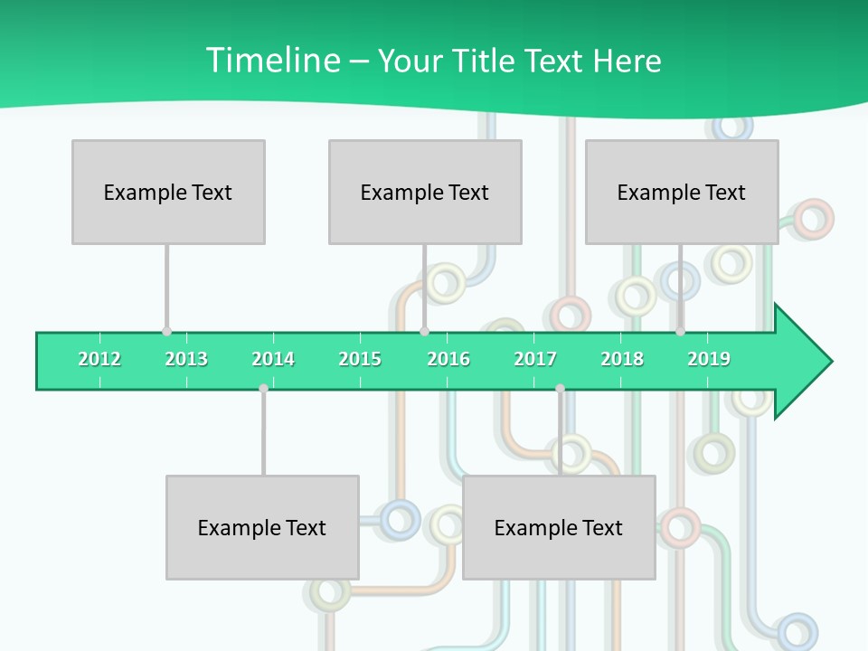 A Green And White Powerpoint Presentation With Colorful Lines PowerPoint Template