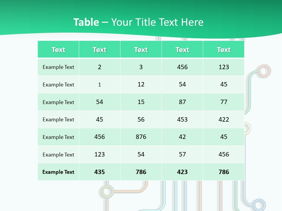 A Green And White Powerpoint Presentation With Colorful Lines PowerPoint Template