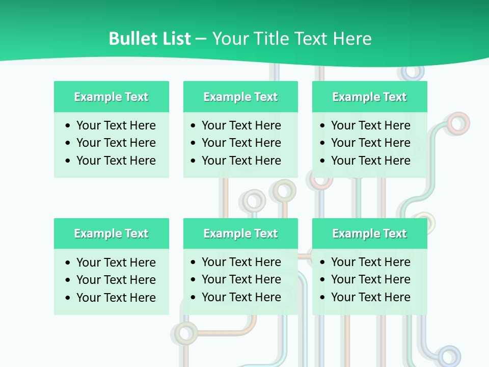 A Green And White Powerpoint Presentation With Colorful Lines PowerPoint Template